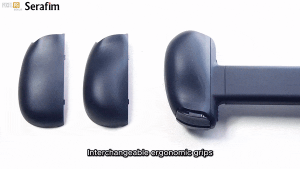 Serafim S3 Mobile Game Controller has interchangeable ergonomic grips